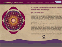 Tablet Screenshot of kootenayfeminism.com